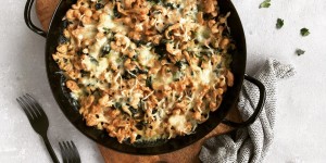 Beitragsbild des Blogbeitrags Dinkel Käsespätzle mit Spinat