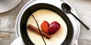 Beitragsbild des Blogbeitrags Zimt Pana Cotte mit Honig Pflaumen