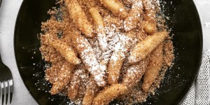 Beitragsbild des Blogbeitrags Nussnudeln mit Apfelmus