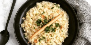 Beitragsbild des Blogbeitrags Pastinaken Risotto mit Grissini 