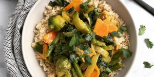 Beitragsbild des Blogbeitrags Süßkartoffel Kohlsprossen Curry
