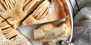 Beitragsbild des Blogbeitrags Apfelkuchen mit Vanille Creme
