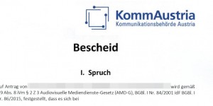 Beitragsbild des Blogbeitrags Alle Details zu meinem KommAustria Bescheid!