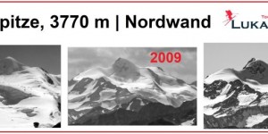 Beitragsbild des Blogbeitrags Gletschervergleich Wildspitze Nordwand 