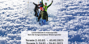 Beitragsbild des Blogbeitrags Schnee & Lawinenkunde – Spezialkurs: Termin 2 & 3 | Winter 2022/23 