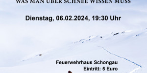 Beitragsbild des Blogbeitrags Vortrag: Lawinenkunde – Dienstag, 06.02.2024 / Schongau 