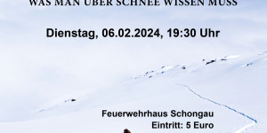 Beitragsbild des Blogbeitrags Vortrag: Lawinenkunde – Dienstag, 06.02.2024 / Schongau