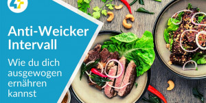 Beitragsbild des Blogbeitrags Anti-Weicker Intervall: Wie du dich ausgewogen ernähren kannst!