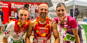 Beitragsbild des Blogbeitrags Enzenberger gewinnt Double beim ALOHA TRI Traun 