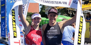 Beitragsbild des Blogbeitrags Feuersinger und Hollaus neue Triathlon-Staatsmeister 2022 
