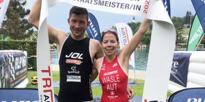 Beitragsbild des Blogbeitrags Wasle und Silberbauer holen Staatsmeistertitel im Crosstriathlon