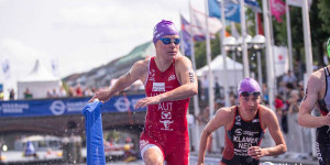 Beitragsbild des Blogbeitrags Leider nur Platz 28 für Julia Hauser bei der WM-Premiere der Supersprintdistanz in Hamburg nach einer Penalty
