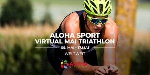 Beitragsbild des Blogbeitrags ALOHA SPORT startet ersten virtuellen ALOHA Virtual Mai Triathlon 