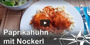 Beitragsbild des Blogbeitrags Lust auf Österreich: Paprikahuhn mit Nockerl (Rezept und Video)