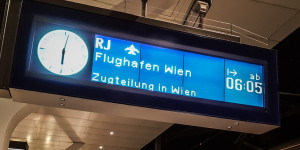 Beitragsbild des Blogbeitrags Mit dem Zug zum Flughafen Wien 