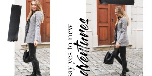 Beitragsbild des Blogbeitrags Outfit: Karo Blazer & Lederleggings
