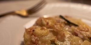 Beitragsbild des Blogbeitrags Rezept: Zucchini-Kartoffel Gratin
