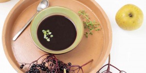 Beitragsbild des Blogbeitrags Holunderbeerensuppe für Kinder – Vitamin C Booster in der Erkältungszeit 