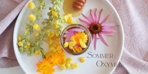 Beitragsbild des Blogbeitrags Sommer-Oxymel – Beruhigender Sauerhonig für gereizten Hals