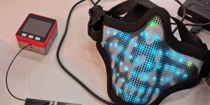 Beitragsbild des Blogbeitrags RGB-LED-Maske mit M5Stack bauen 