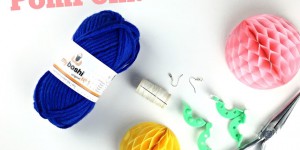 Beitragsbild des Blogbeitrags DIY Tutorial PomPom Ohrringe 