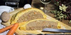 Beitragsbild des Blogbeitrags Faschierter Braten mit Kartoffelkruste