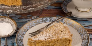 Beitragsbild des Blogbeitrags GATÓ DE ALMENDRAS – Mallorquinischer Mandelkuchen