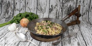 Beitragsbild des Blogbeitrags Schinkenrahmfleckerl