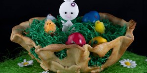 Beitragsbild des Blogbeitrags Osterkörbchen aus Topfenteig