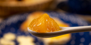 Beitragsbild des Blogbeitrags Kürbis-Apfel Marmelade