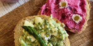 Beitragsbild des Blogbeitrags Selbstgemachte bunte Aufstriche für Kinder
