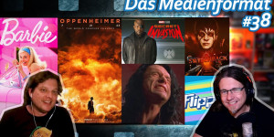 Beitragsbild des Blogbeitrags Barbenheimer, Secret Invasion, Remarkable 2, Tommy Wiseau, Pikmin 4, uvm • Das Medienformat #38 