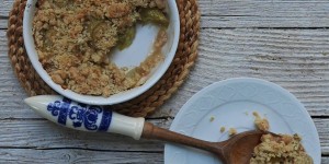 Beitragsbild des Blogbeitrags Rhabarbercrumble