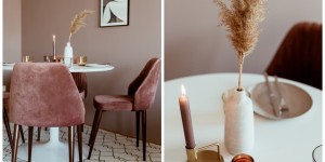 Beitragsbild des Blogbeitrags samtige Aussichten – ein Esszimmer in erdigen Tönen