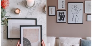 Beitragsbild des Blogbeitrags Wohnzimmer Wandgestaltung mit Desenio