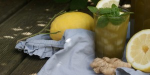 Beitragsbild des Blogbeitrags Moringa Eistee mit Basilikum & Zitrone 
