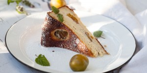 Beitragsbild des Blogbeitrags Glutenfreier Käsekuchen ohne Boden