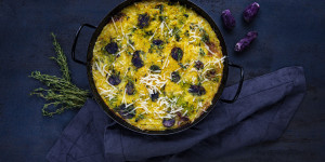 Beitragsbild des Blogbeitrags Fritatta mit veganem Käse