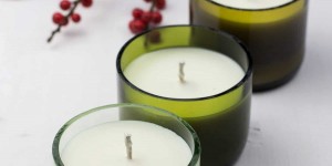 Beitragsbild des Blogbeitrags Wie du Duftkerzen aus alten Flaschen machst | Flaschen-Upcycling