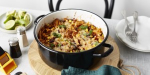 Beitragsbild des Blogbeitrags One Pot Monday #2: Überbackene Chili con Carne Pasta