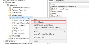 Beitragsbild des Blogbeitrags Gruppenrichtlinien (GPO) sichern
