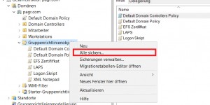 Beitragsbild des Blogbeitrags Gruppenrichtlinien (GPO) sichern 