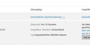 Beitragsbild des Blogbeitrags Mein E-Mail Konto: Ungewöhnliche Aktivität erkannt: Outlook.com