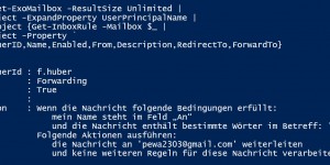 Beitragsbild des Blogbeitrags Microsoft 365: List all Outlook Inbox Rules created by the User