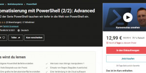Beitragsbild des Blogbeitrags Neuer Udemy Kurs: Automatisierung mit PowerShell (2/2): Advanced