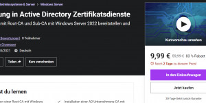 Beitragsbild des Blogbeitrags Neuer Udemy Kurs: Einführung in Active Directory Zertifikatsdienste