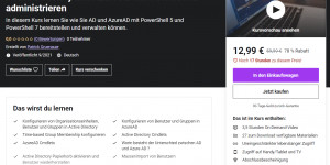 Beitragsbild des Blogbeitrags Neuer Udemy Kurs: Active Directory und Azure AD mit PowerShell administrieren 