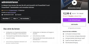 Beitragsbild des Blogbeitrags Neuer Udemy Kurs: Active Directory und Azure AD mit PowerShell administrieren