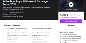 Beitragsbild des Blogbeitrags Neuer Udemy Kurs: Active Directory mit Microsoft Exchange Server 2019 (DE)