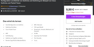 Beitragsbild des Blogbeitrags Neuer Udemy Kurs um EUR 9,99,– | Switches und Switching für Einsteiger [DE] 